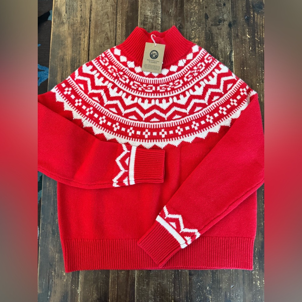 NEW! BODEN Marion Fair Isle Wool Mock Neck Sweater - Picture 8 of 10